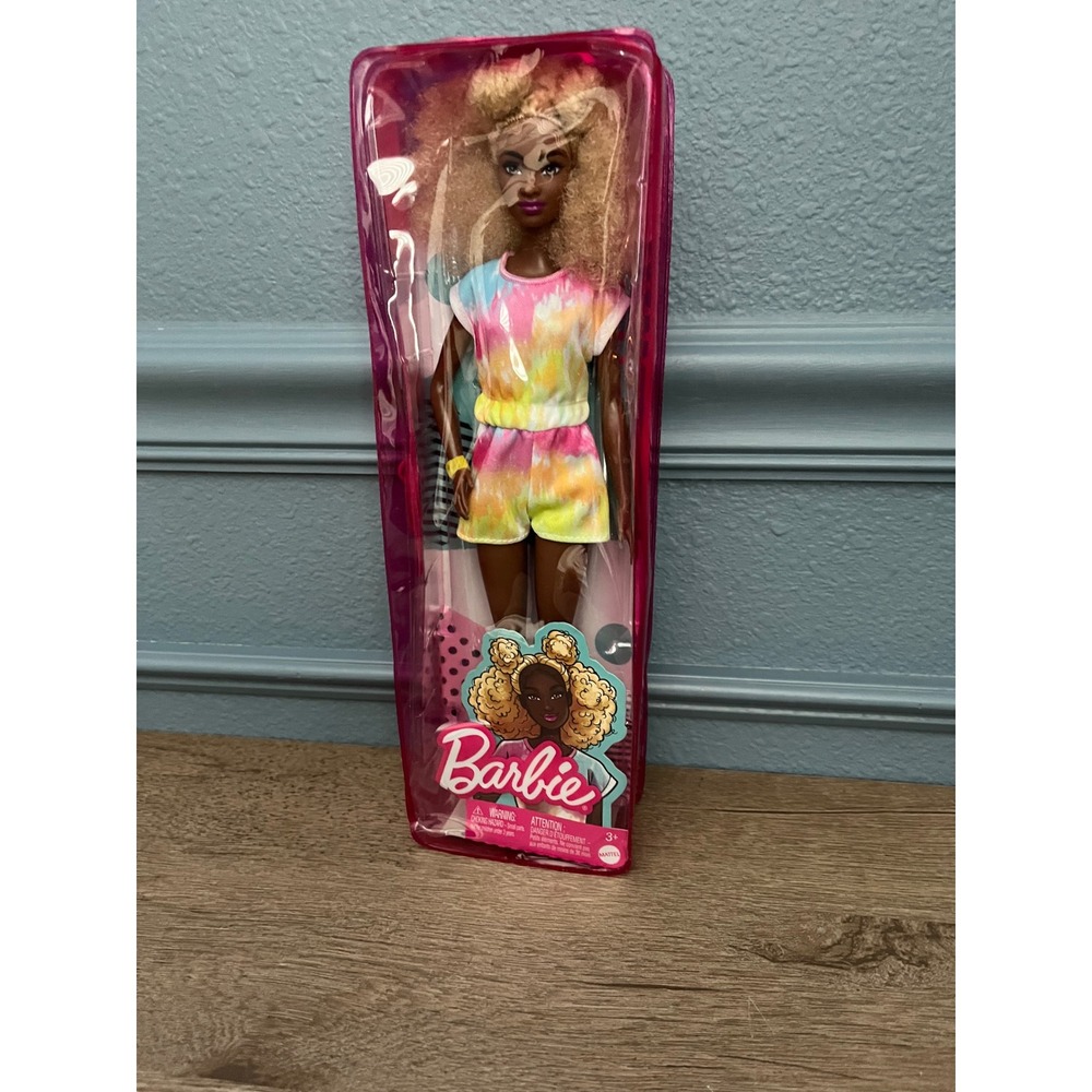 Barbie Doll Rainbow Tie Dye Outfit Fashionista Toy Gift for Kids 3+